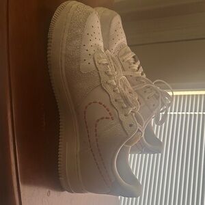 Nike White Sneakers with Orange and Purple Accents